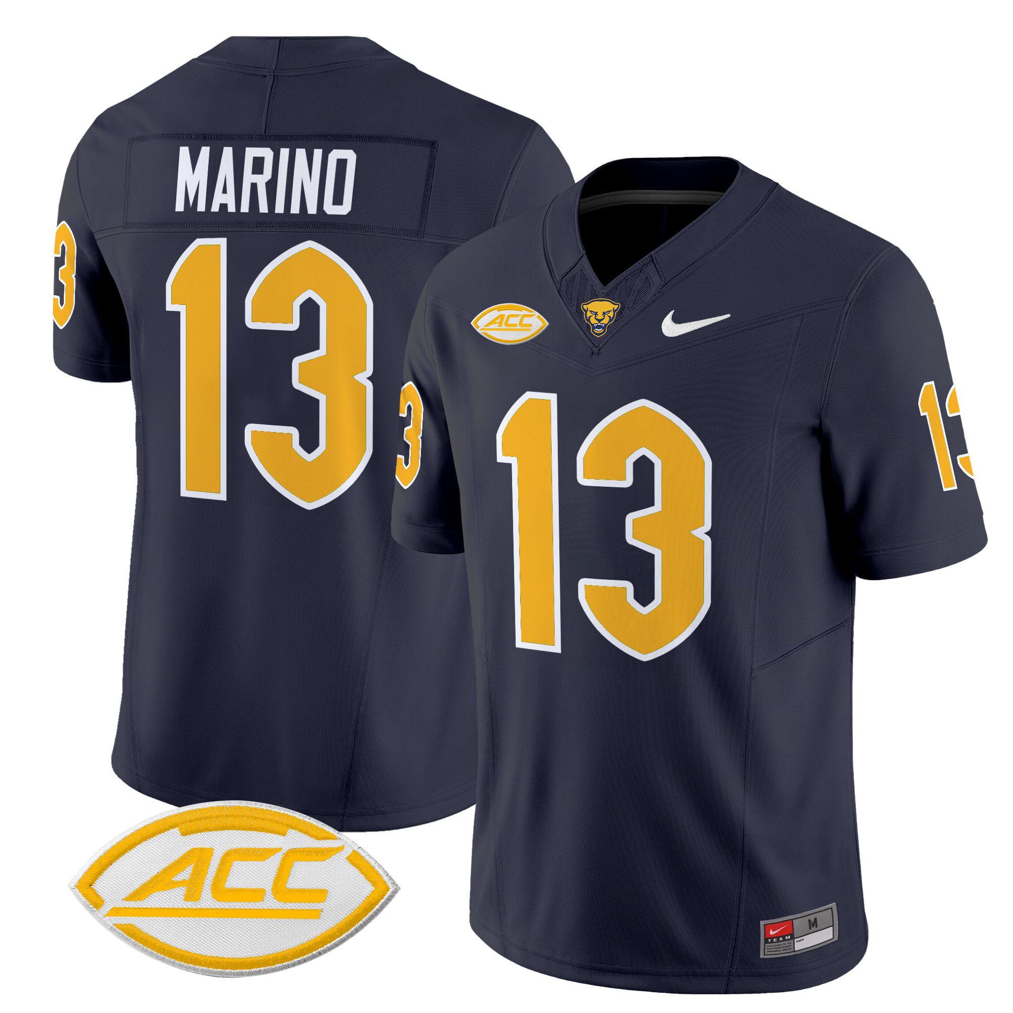 Men Pittsburgh Panthers #13 Marino Black Nike 2024 Vapor Limited NCAA Jersey style 1->more ncaa teams->NCAA Jersey